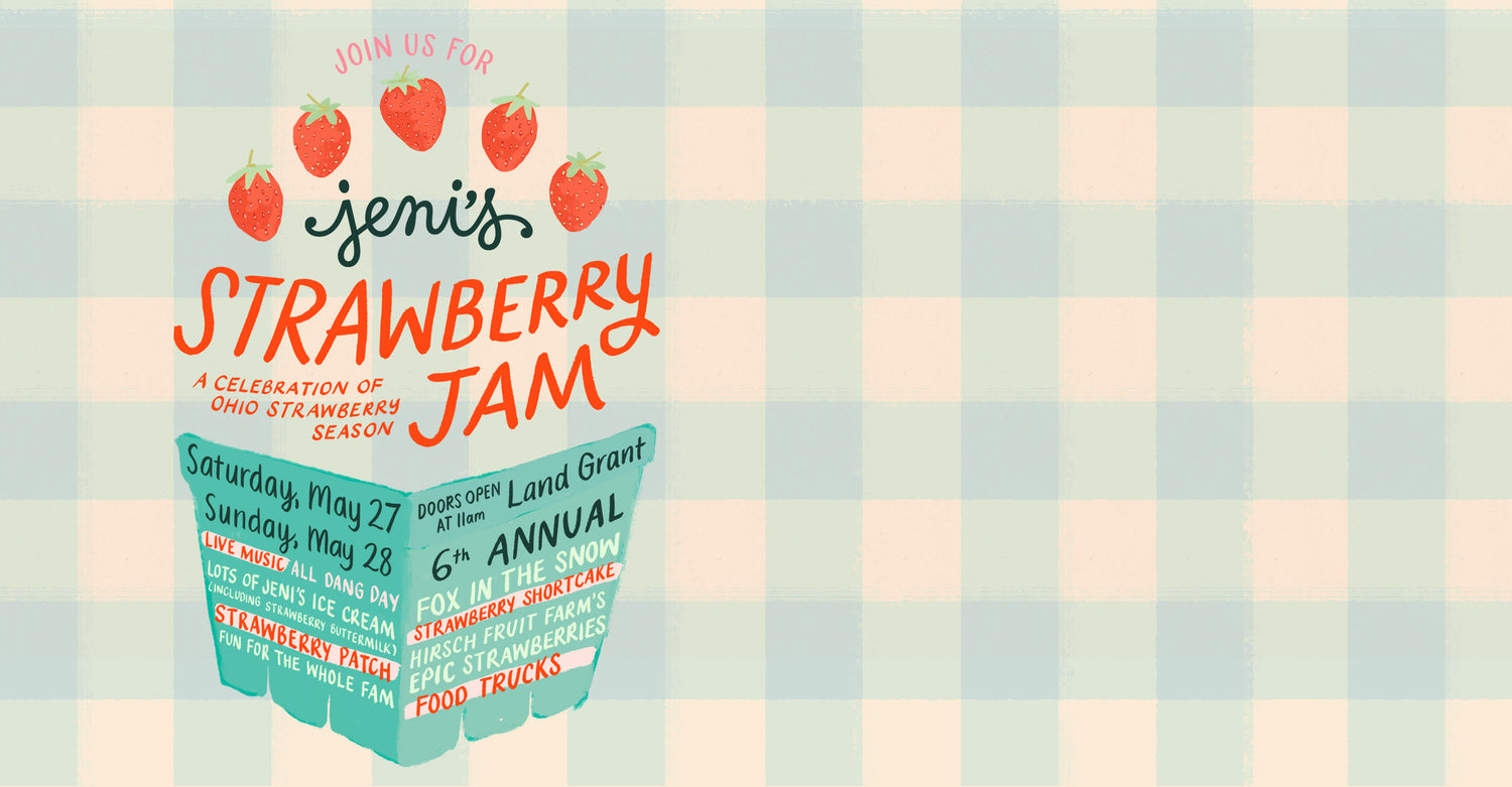 Poster for Jeni's Strawberry Jam on May 27th-28th 2023