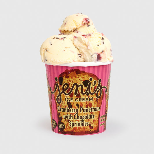 Cranberry Panettone with Chocolate Sprinkles
