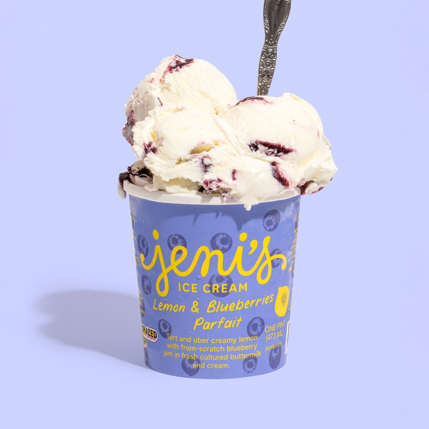 Lemon & Blueberries Parfait Pint Jeni's Splendid Ice Creams   