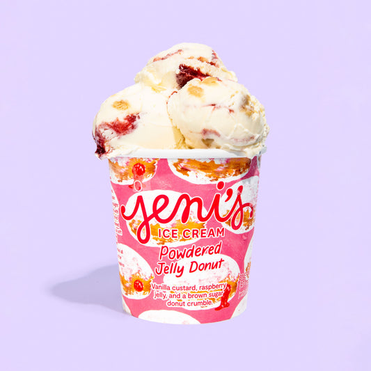 Powdered Jelly Donut Pint Jeni's Splendid Ice Creams   