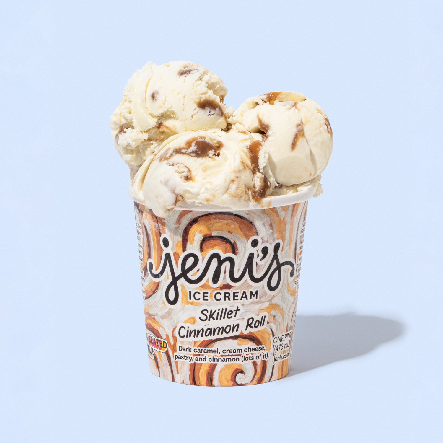 Skillet Cinnamon Roll Pint Jeni's Splendid Ice Creams   