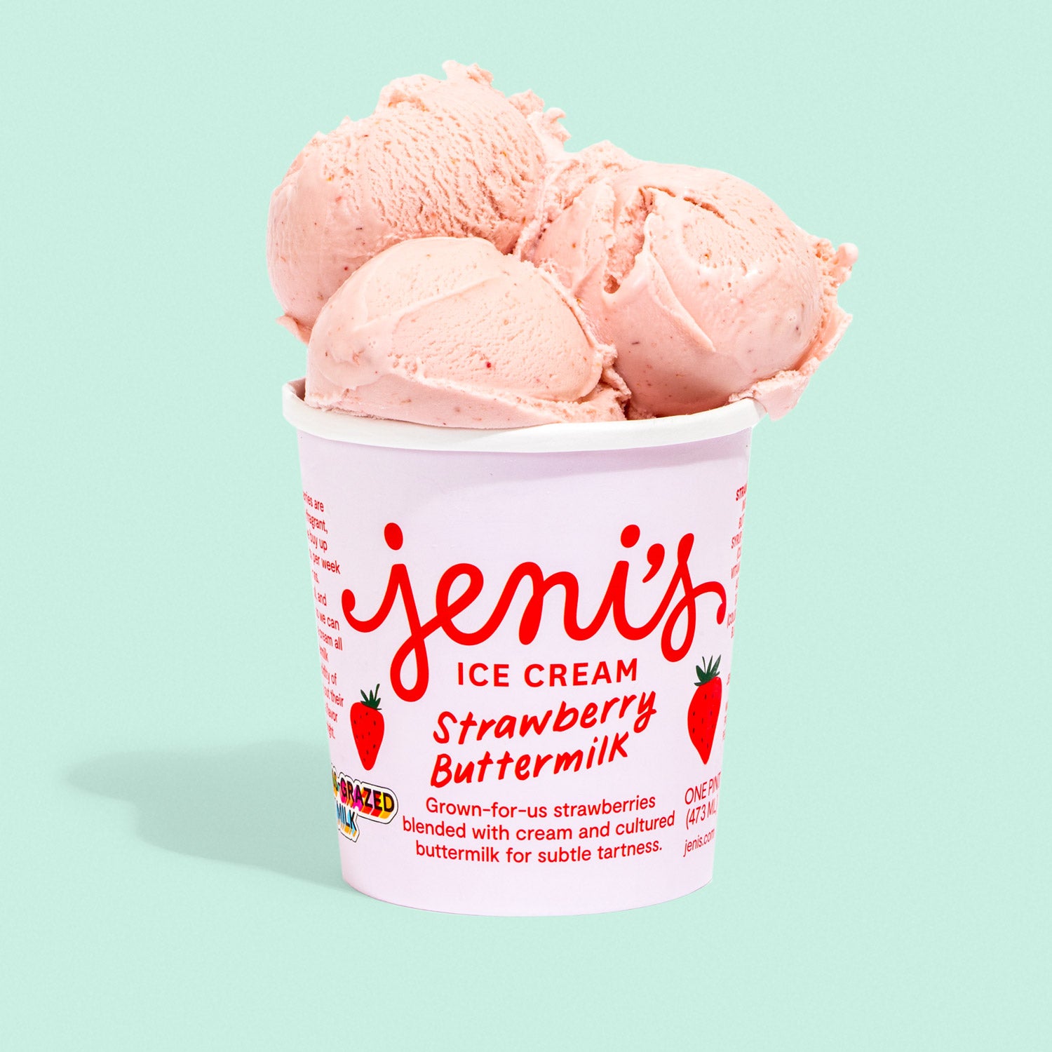 Strawberry Buttermilk Pint Jeni's Splendid Ice Creams   